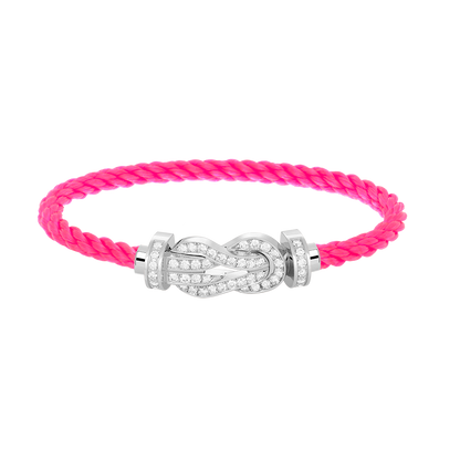 [Royal]CHANCE LARGE 8 FIGURE BUCKLE FULL DIAMOND BRACELET SILVER