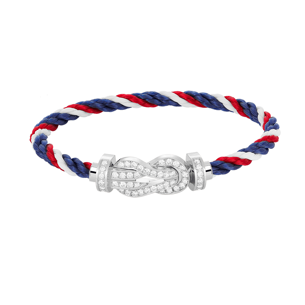 [Royal]CHANCE LARGE 8 FIGURE BUCKLE FULL DIAMOND BRACELET SILVER