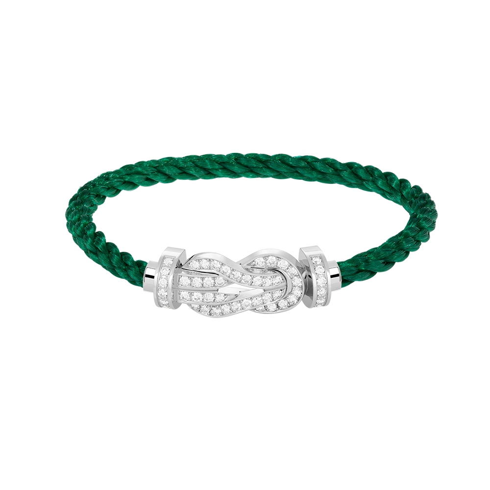 [Royal]CHANCE LARGE 8 FIGURE BUCKLE FULL DIAMOND BRACELET SILVER