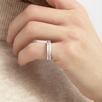 [Royal]ZERO 1 ONE-BAND PAVED DIAMONDS ON THE SPIRAL RING