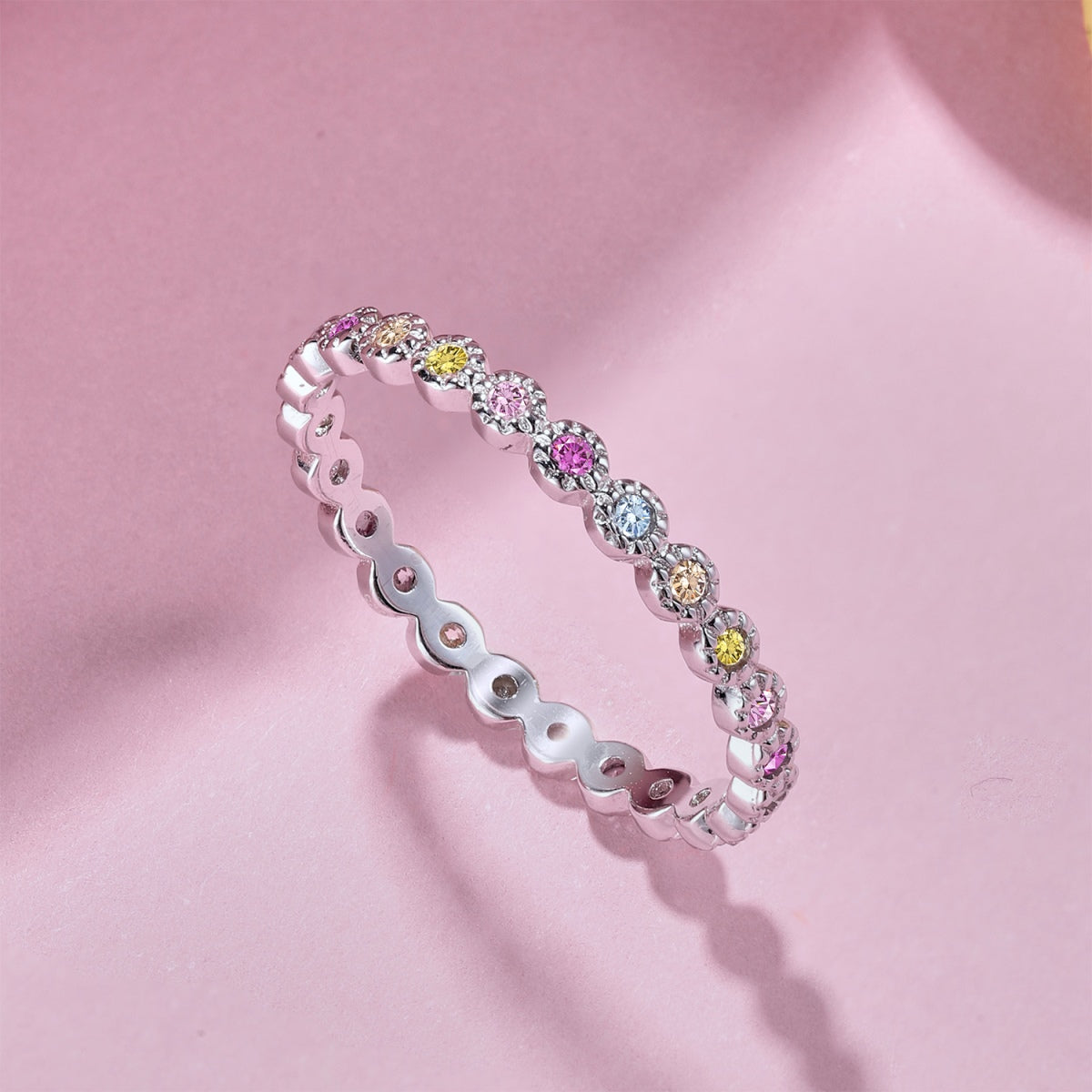 [Royal]Radiant Sparkling Round Cut Daily Ring
