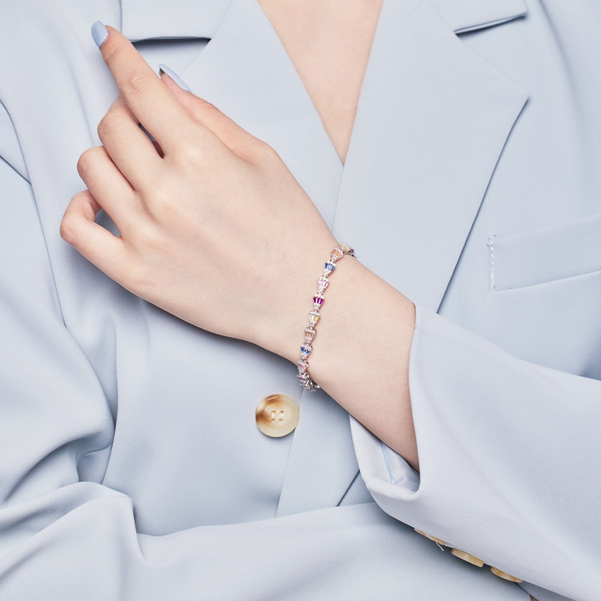 [Royal]Radiant Water Drop Shape Daily Bracelet