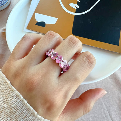 [Royal]Dainty Elongated Cushion Cut Tennis Ring