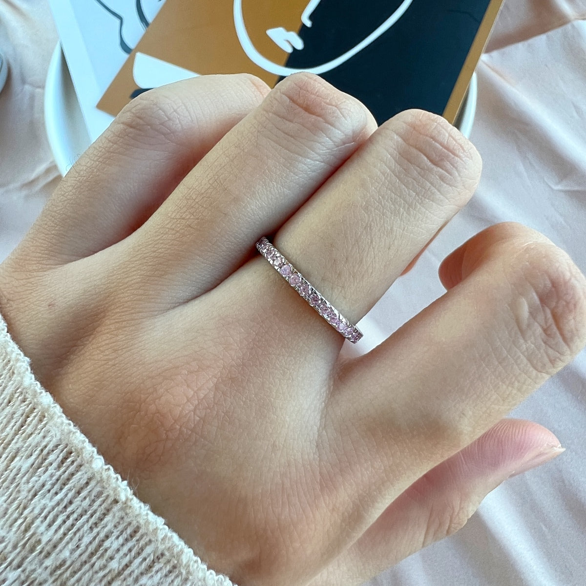 [Royal]Delicate Sparkling Round Cut Daily Ring