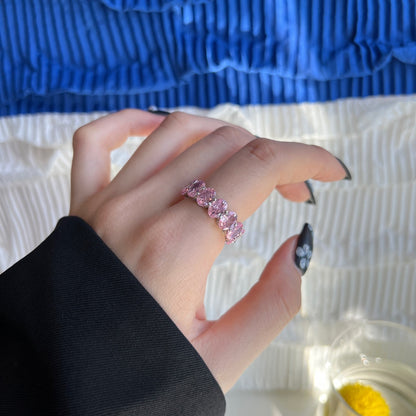 [Royal]Dainty Elongated Cushion Cut Tennis Ring