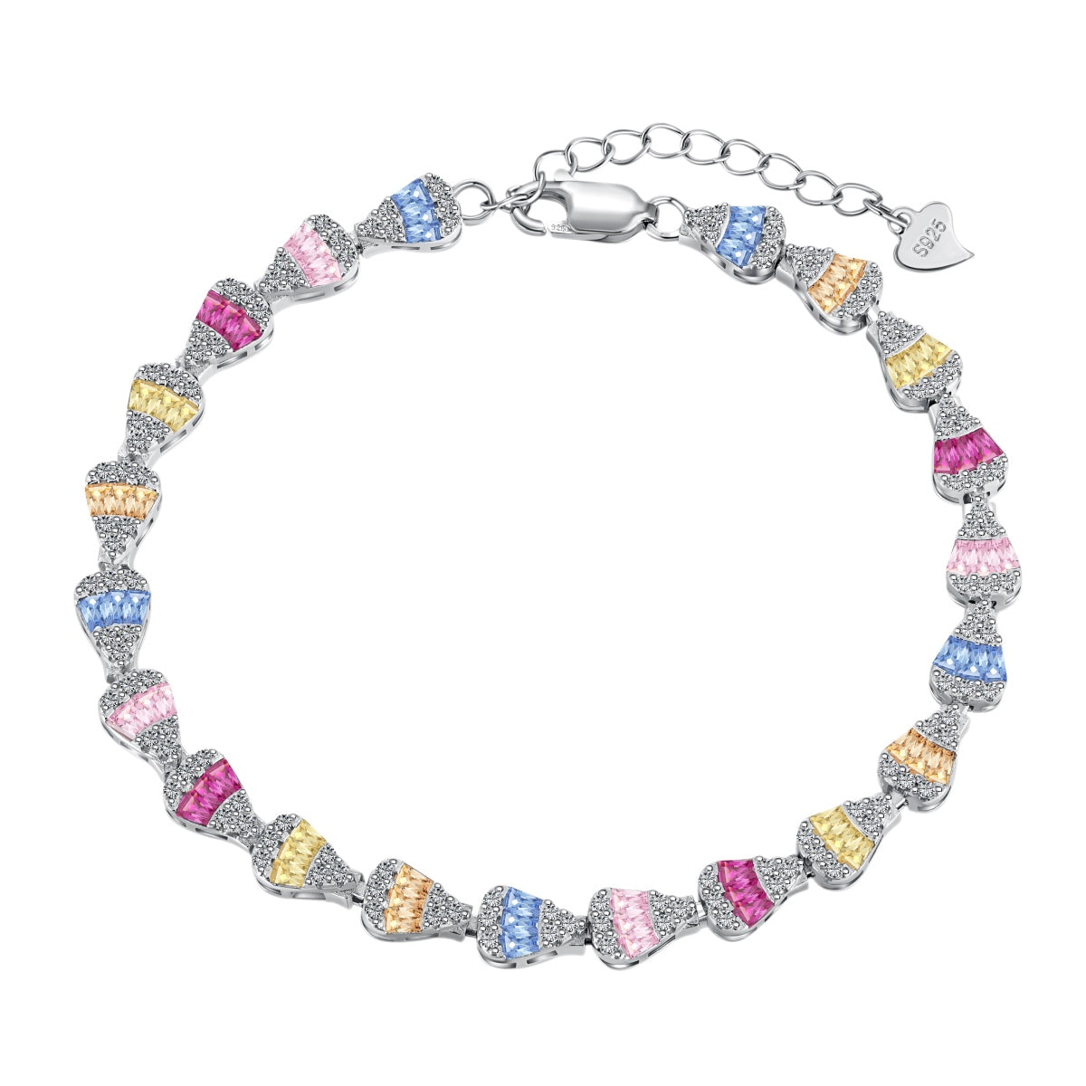 [Royal]Radiant Water Drop Shape Daily Bracelet