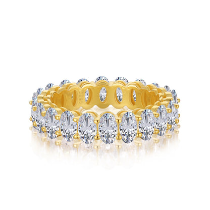 [Royal]Ornate Oval Cut Tennis Ring