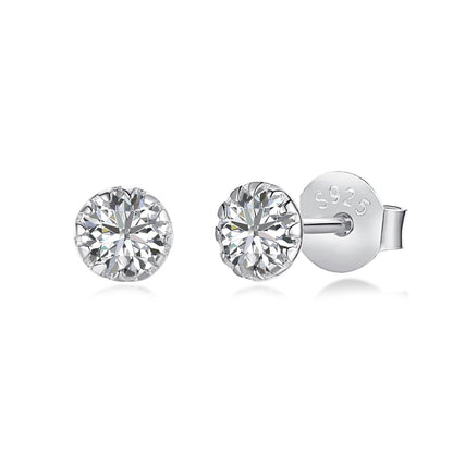 [Royal]Sparkling Colorful Round Shape Earrings
