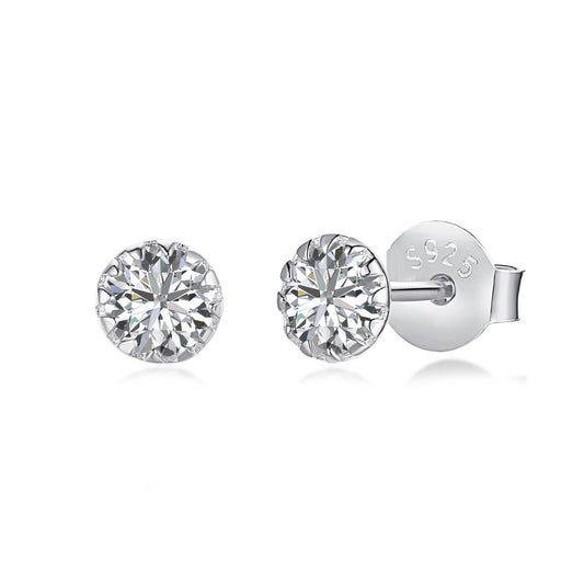 [Royal]Sparkling Colorful Round Shape Earrings
