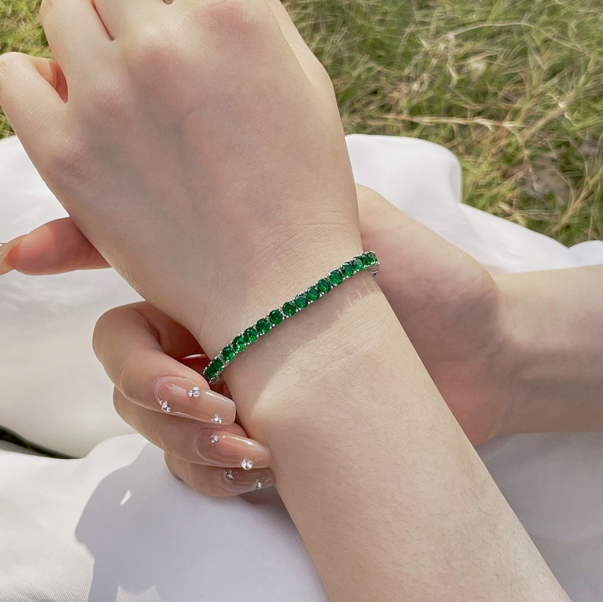 [Royal]Radiant Colorful Round Cut Party Bracelet