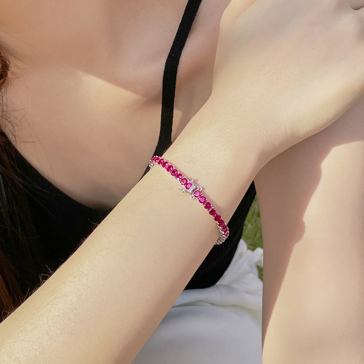 [Royal]Radiant Colorful Round Cut Party Bracelet