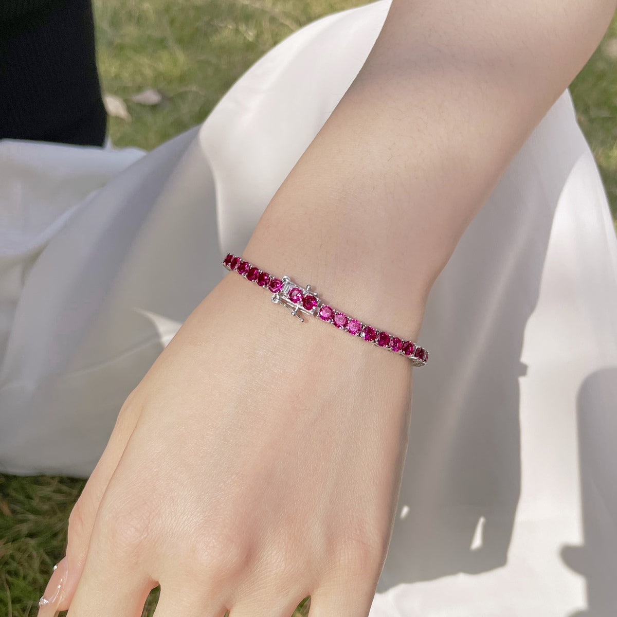 [Royal]Radiant Colorful Round Cut Party Bracelet