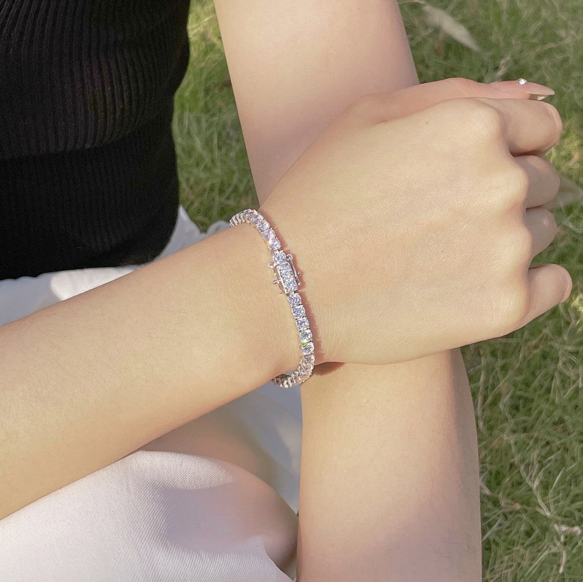 [Royal]Radiant Colorful Round Cut Party Bracelet