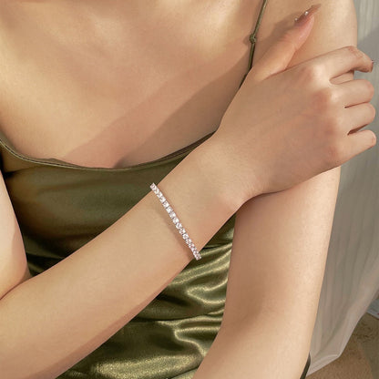 [Royal]Luxurious Ornate Round Cut Tennis Bracelet
