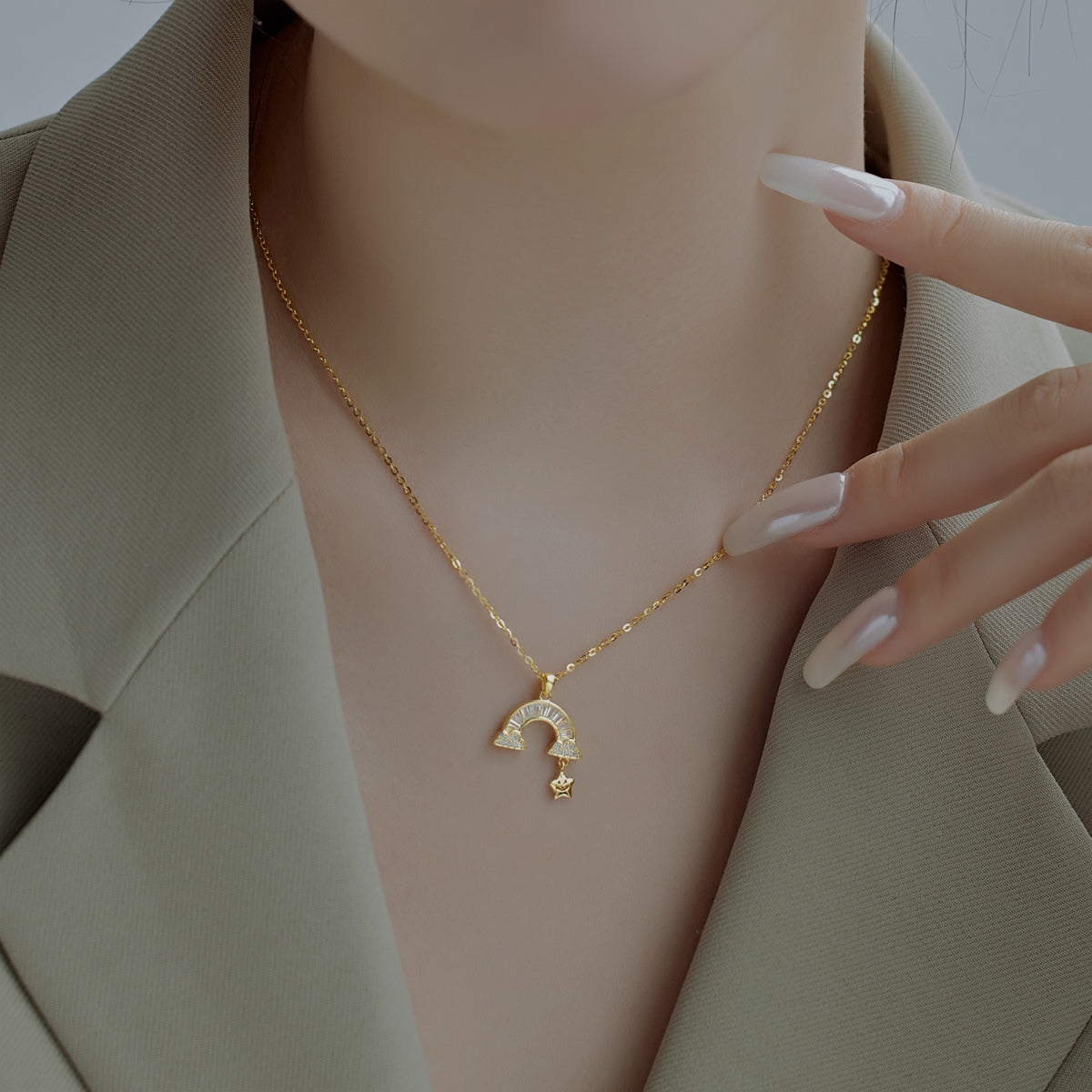 [Royal]Unique Rainbow Star Necklace