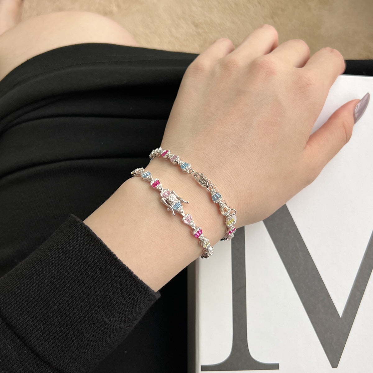 [Royal]Radiant Water Drop Shape Daily Bracelet
