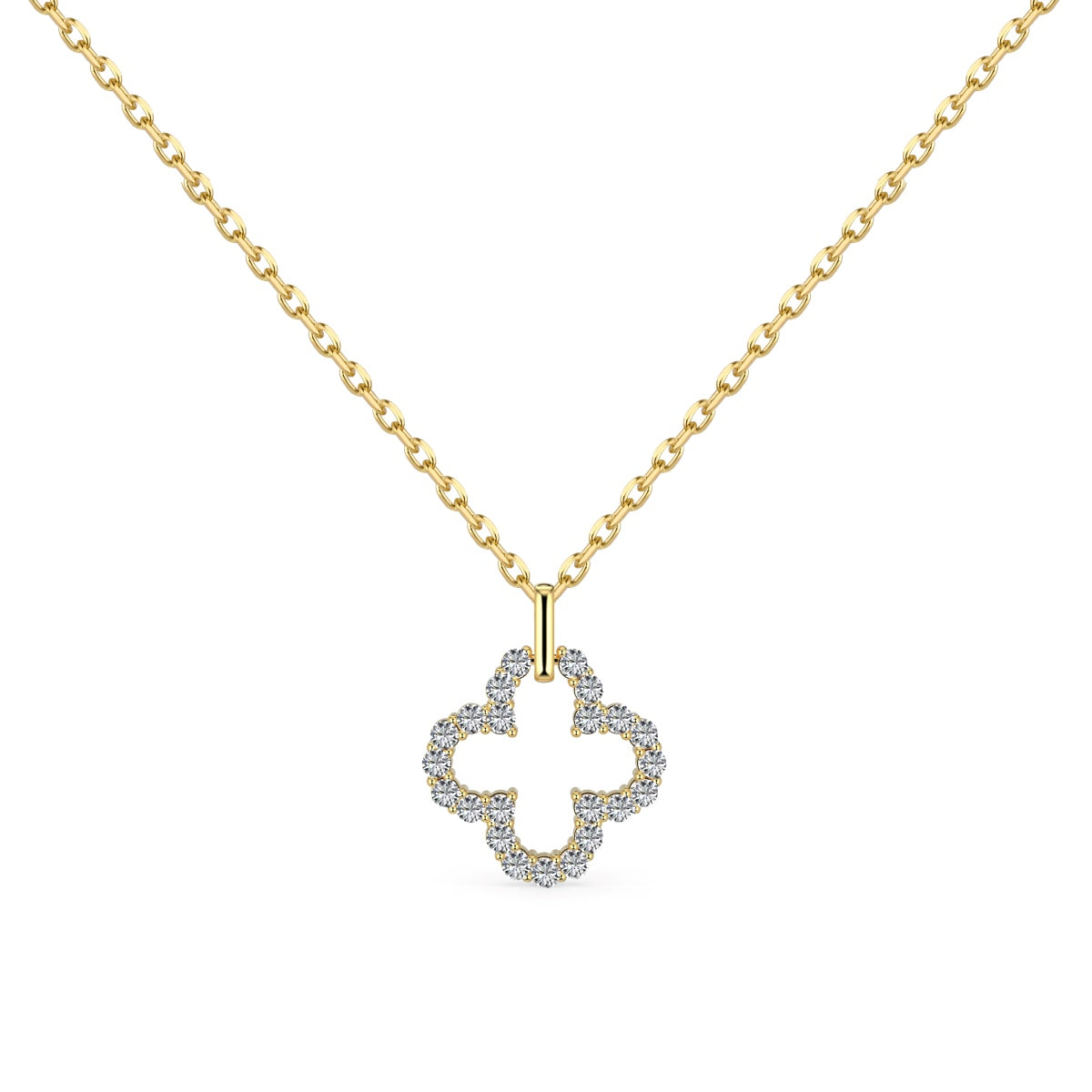 [Royal]Four-Leaf Clover Hollow Design Exquisite Necklace