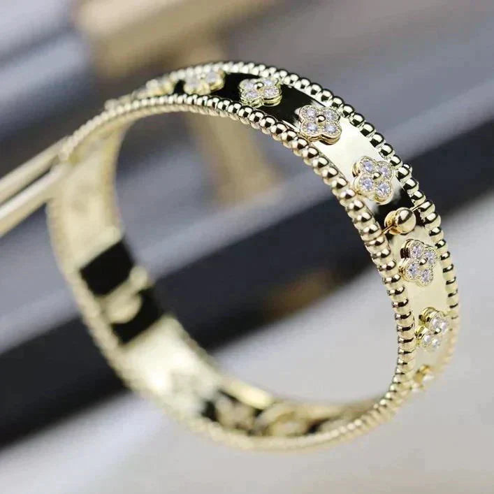 [Royal Fine ]CLOVER BRACELET 8MM DIAMONDS