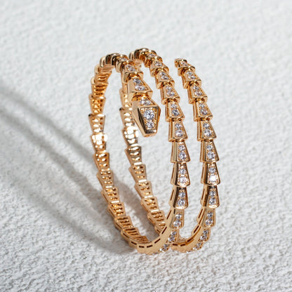 [Royal]SERPENTI BRACELET PINK GOLD DIAMOND DOUBLE ROW