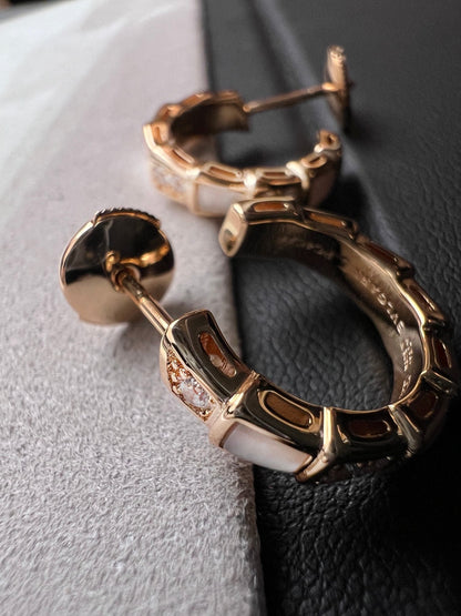 [Royal]SERPENTI MOP PINK GOLD EARRINGS