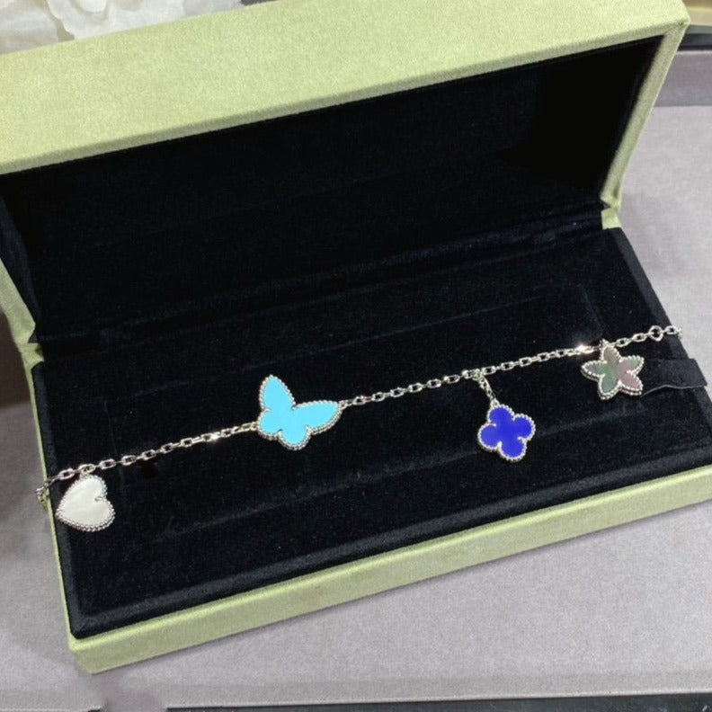 [Royal Fine ]LUCKY SPRING SILVER BRACELET 4 MOTIF