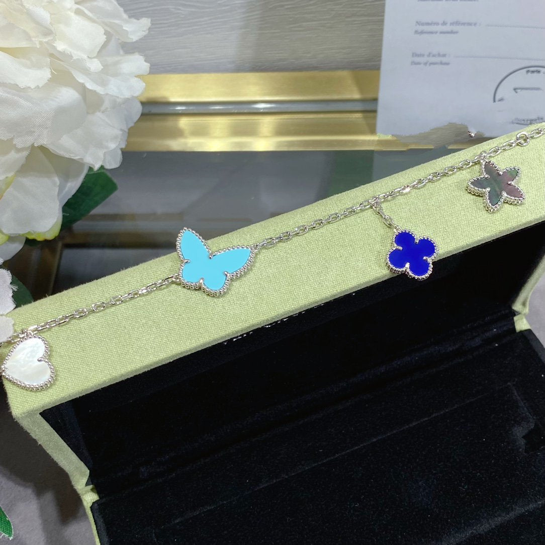 [Royal Fine ]LUCKY SPRING SILVER BRACELET 4 MOTIF