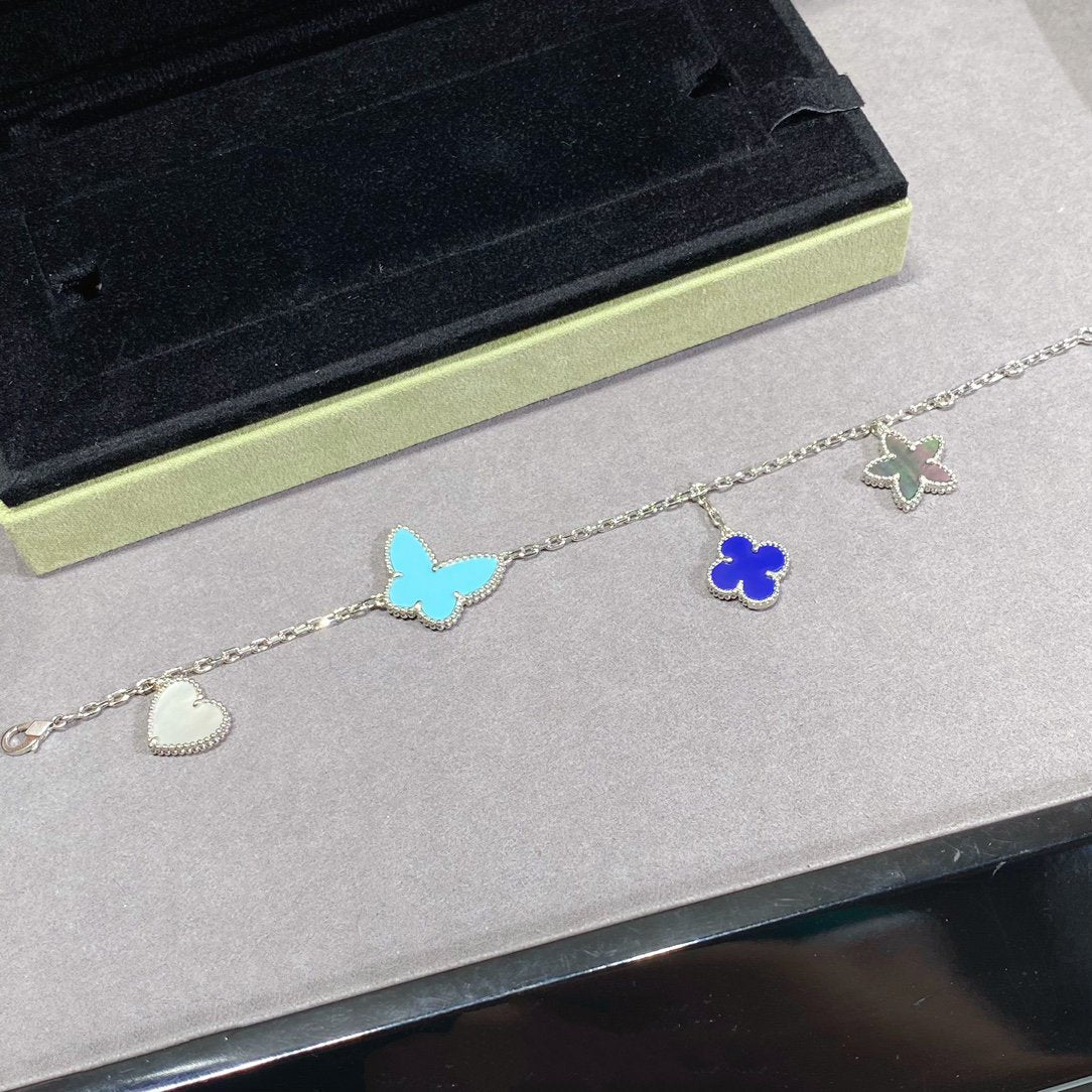 [Royal Fine ]LUCKY SPRING SILVER BRACELET 4 MOTIF