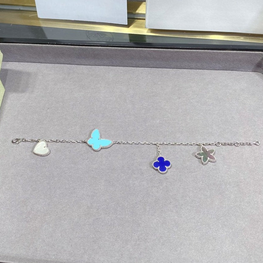 [Royal Fine ]LUCKY SPRING SILVER BRACELET 4 MOTIF