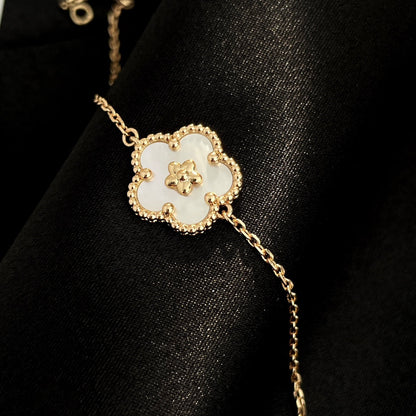 [Royal Fine ]LUCKY SPRING ROSE GOLD MOP BRACELET