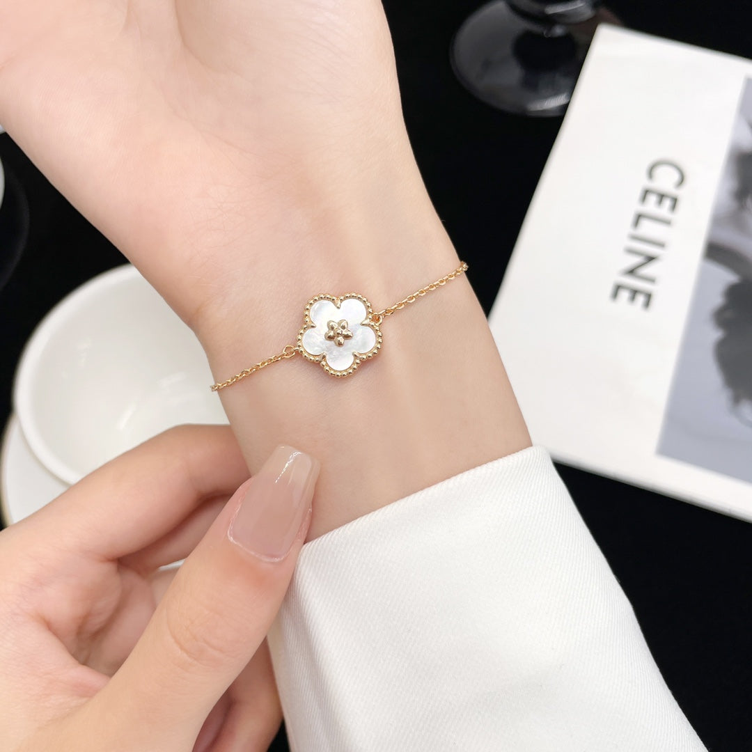 [Royal Fine ]LUCKY SPRING ROSE GOLD MOP BRACELET