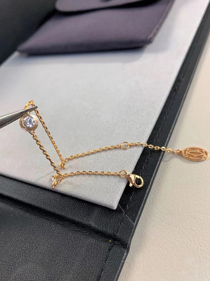 [Royal Fine ]DAMOUR DIAMOND LINK BRACELET