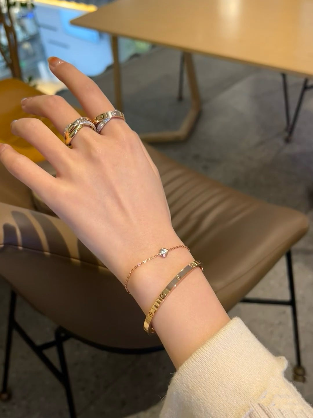 [Royal Fine ]DAMOUR DIAMOND LINK BRACELET