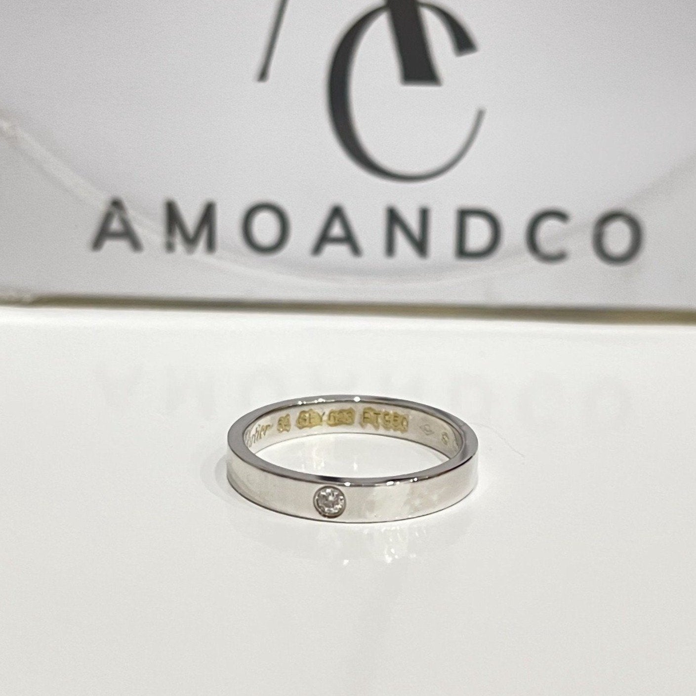 [Royal Fine ]LOVE RING 4MM 1 DIAMOND