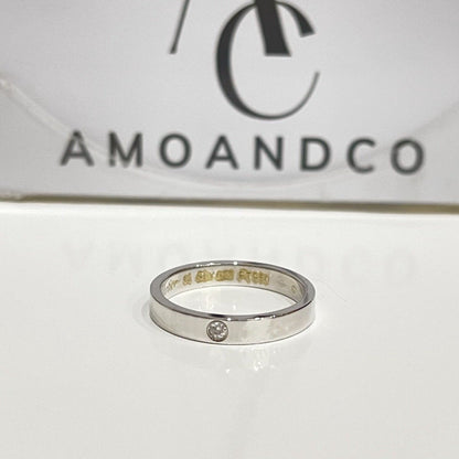 [Royal Fine ]LOVE RING 4MM 1 DIAMOND