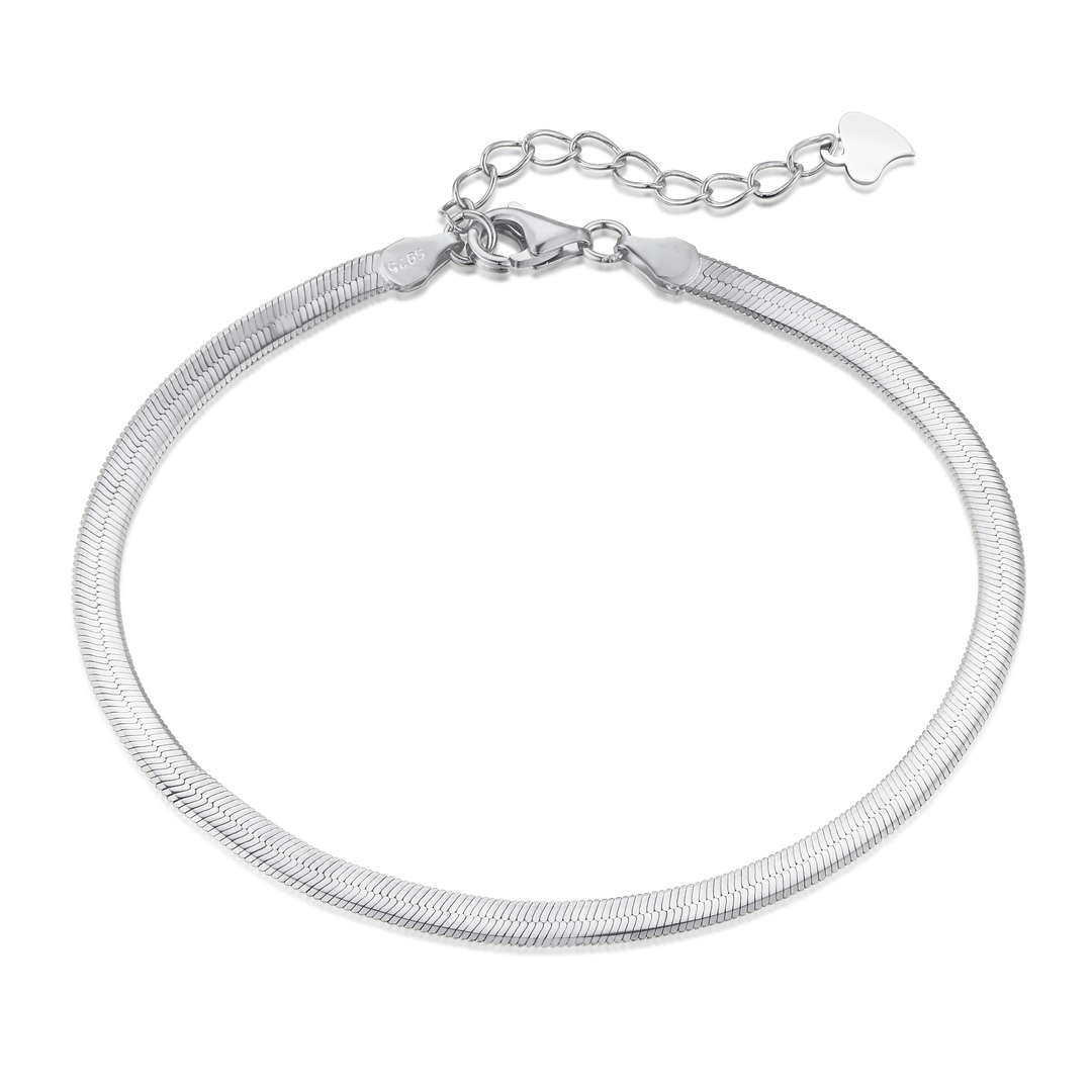 [Royal]Flat Snake Bone Chain Blade Necklace
