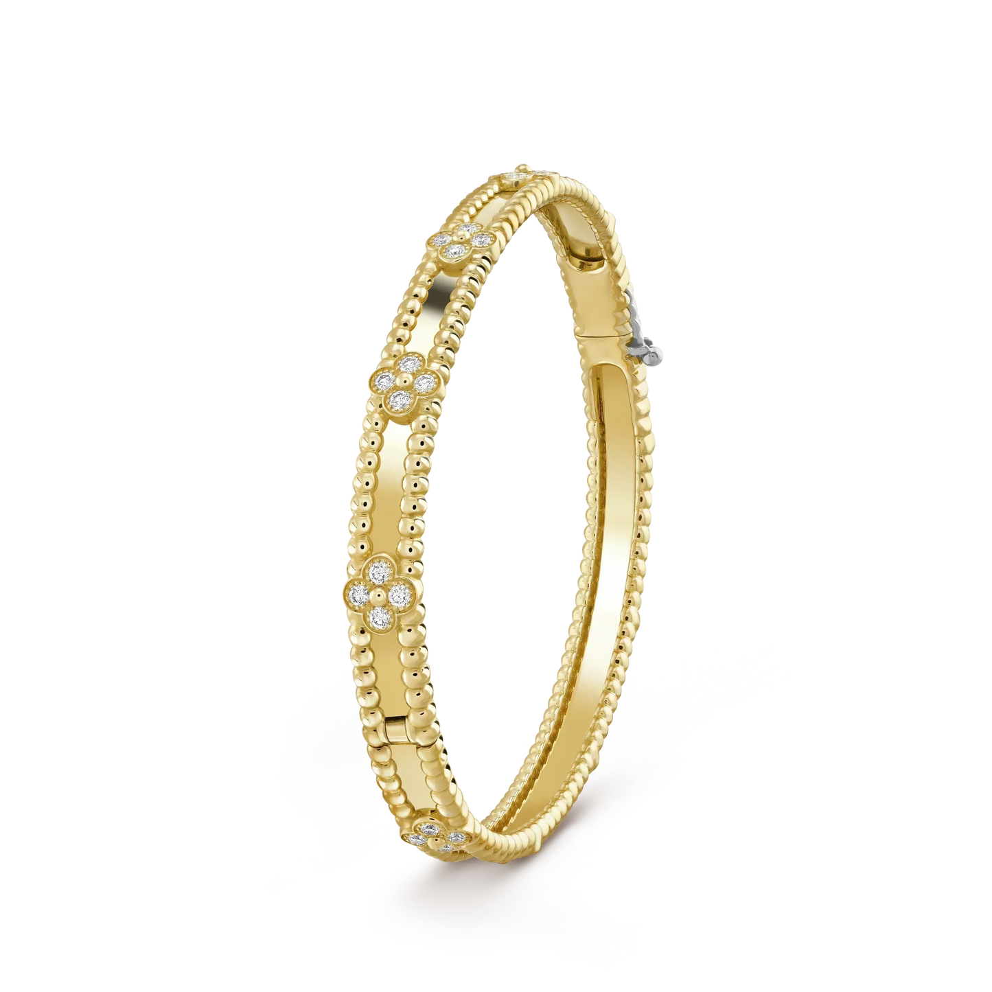 [Royal Fine ]CLOVER BRACELET 4MM DIAMONDS