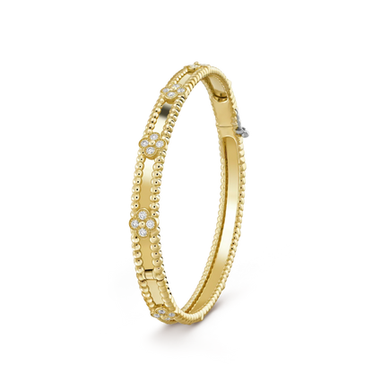 [Royal Fine ]CLOVER BRACELET 4MM DIAMONDS