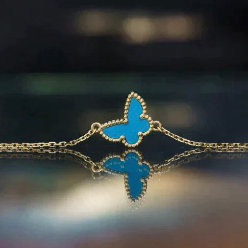 [Royal Fine ]BUTTERFLY TURQUOISE BUTTERFLY BRACELET