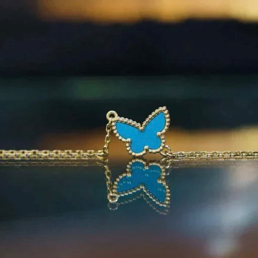 [Royal Fine ]BUTTERFLY TURQUOISE BUTTERFLY BRACELET