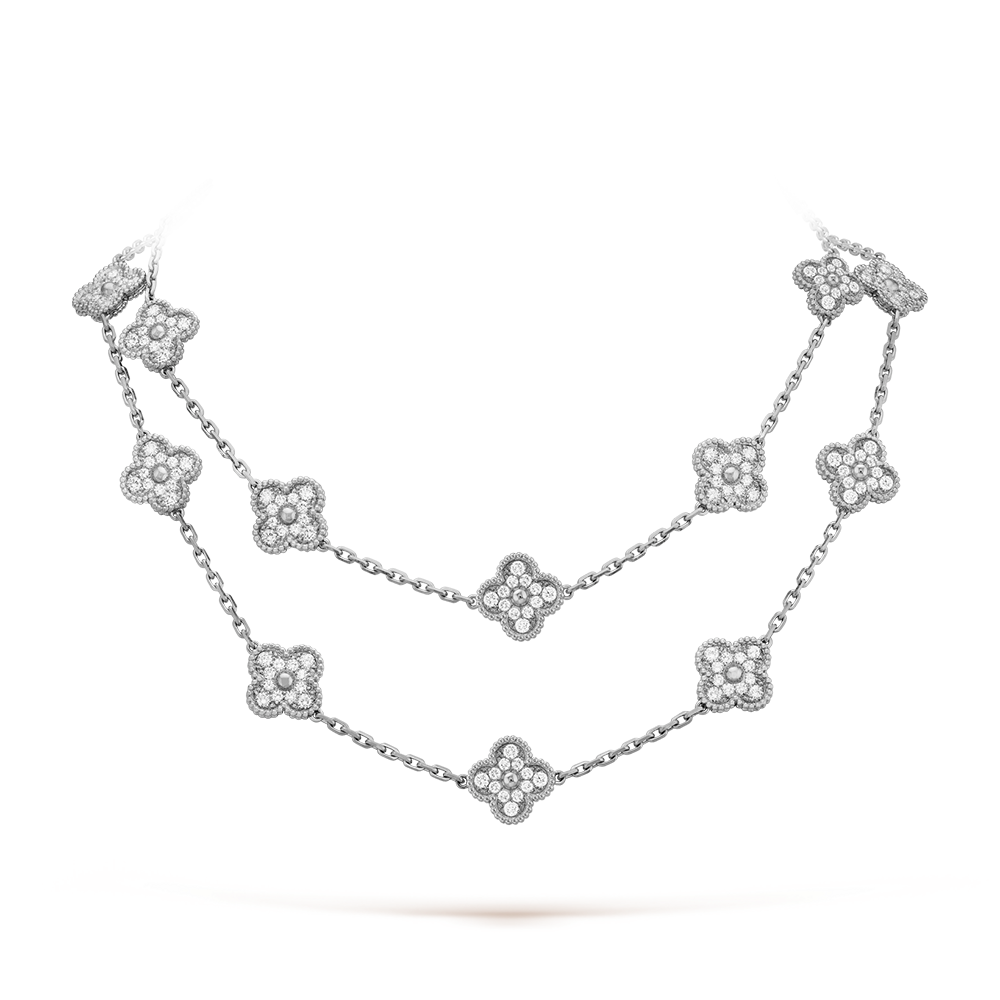 [Royal Fine ]CLOVER 20 MOTIFS DIAMOND SILVER