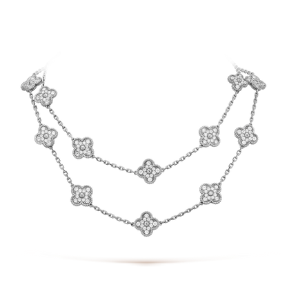 [Royal Fine ]CLOVER 20 MOTIFS DIAMOND SILVER