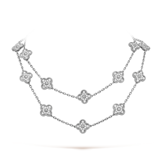 [Royal Fine ]CLOVER 20 MOTIFS DIAMOND SILVER