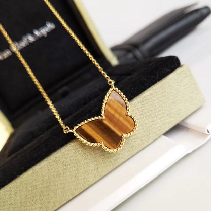 [Royal Fine ] TIGER__ EYE BUTTERFLY NECKLACE