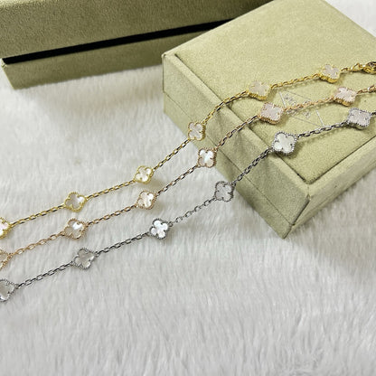 [Royal]CLOVER 6 MOTIF WHITE MOP BRACELET