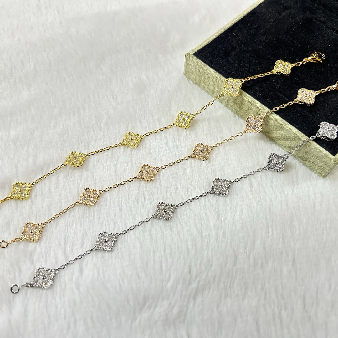 [Royal]CLOVER 6 MOTIF DIAMOND BRACELET
