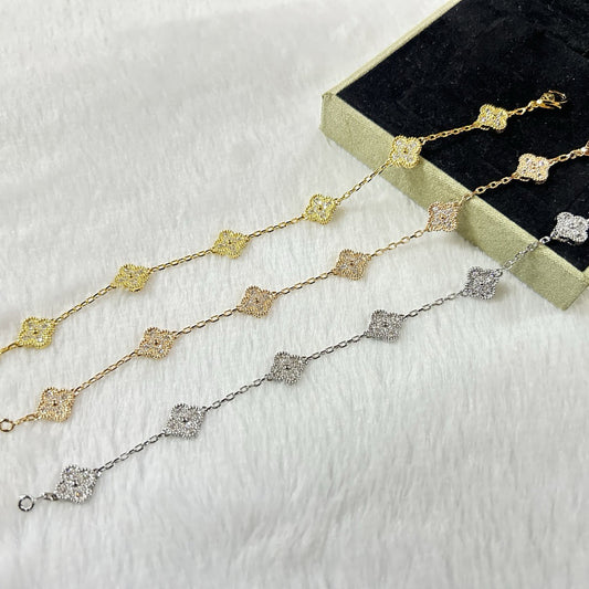 [Royal]CLOVER 6 MOTIF DIAMOND BRACELET