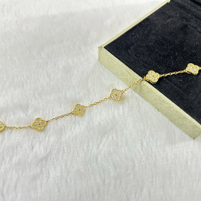 [Royal]CLOVER 6 MOTIF DIAMOND BRACELET