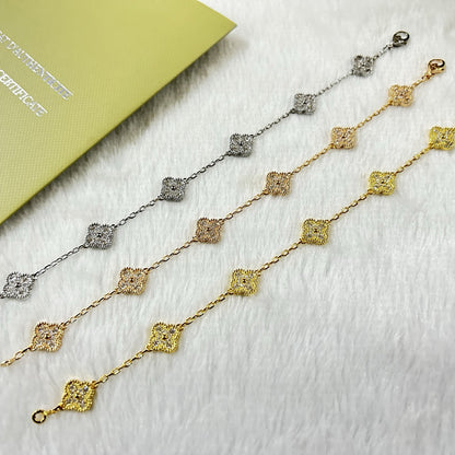 [Royal]CLOVER 6 MOTIF DIAMOND BRACELET
