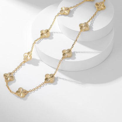 [ROYAL]CLOVERS THE 10-MOTIFS LASER NECKLACE