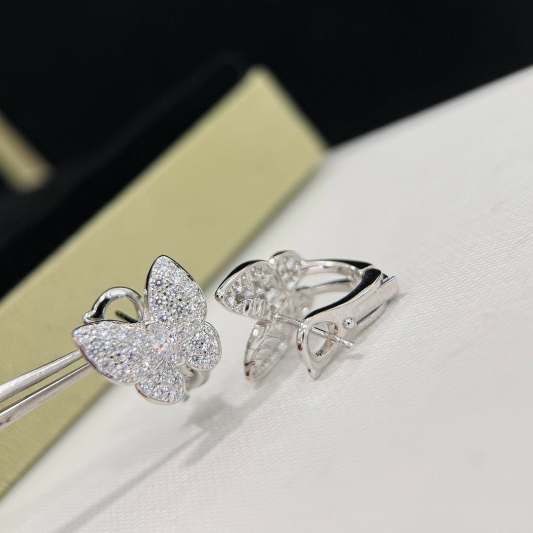 [Royal Fine ]BUTTERFLY ALL DIAMOND EARRINGS